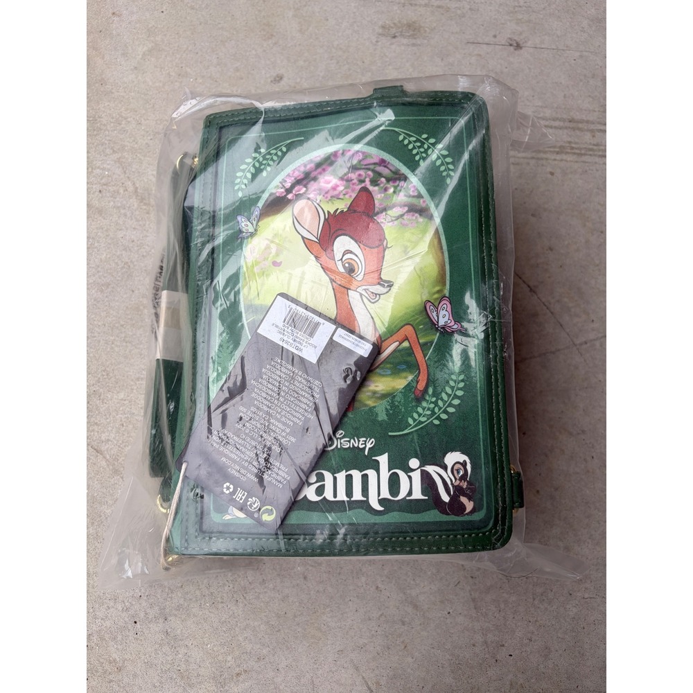 Loungefly Disney Bambi Classic Book Convertible Crossbody Bag WDTB2642 Green